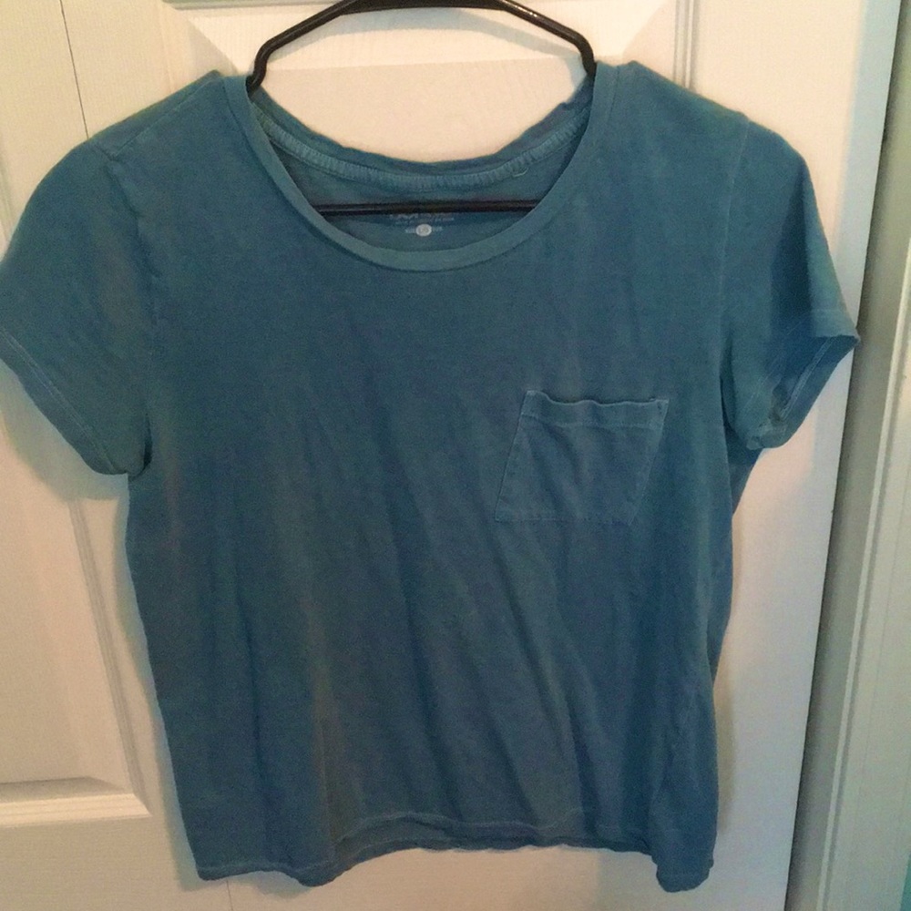 Blue short sleeved t-shirt